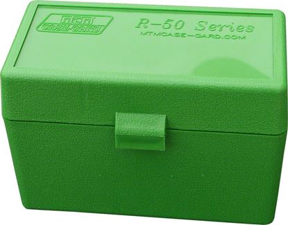 Picture of MTM RL-50-10 Case-Gard Ammo Box 50 Round Flip-Top 270 Win 30-06 25-06, Green