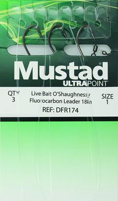 Picture of Mustad Live Bait O'Shaughnessy Fluorocarbon Leader Rig