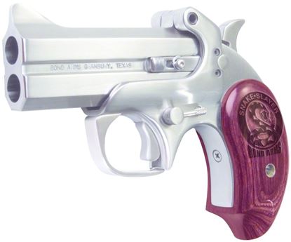 Picture of Bond Arms BASS45/410 Snake Slayer Single Action Pistol 45 LC, 3.5 in, Extended Wood Grp, 2 Rnd, Satin S/S Frame