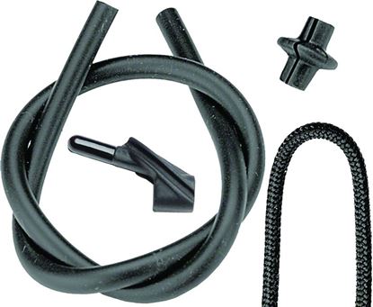 Picture of Pine Ridge 2584-BK Archers Combo Pack Black 1/4" Peep w/Tubing Kisser Button Sting Loop