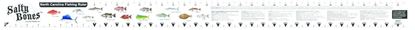 Picture of Salty Bones Fish Ruler Decal With State Regulations