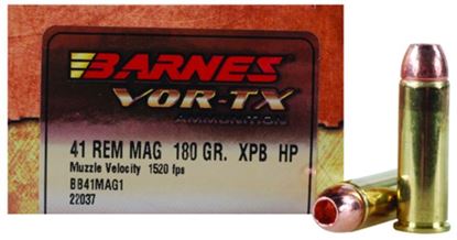 Picture of Barnes 22037 VOR-TX Handgun Ammo 41 MAG, 180 Gr, 1520 fps, 20 Rnd, Boxed