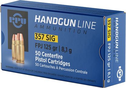 Picture of PPU PPH357S Pistol Ammo 357 SIG FPJ 125gr