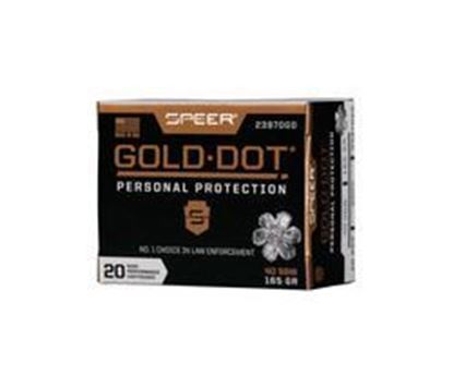 Picture of Speer 23970GD Gold Dot Personal Protection Handgun Ammo 40 S&W, GDHP, 165 Gr, 1150 fps, 20 Rnd, Boxed