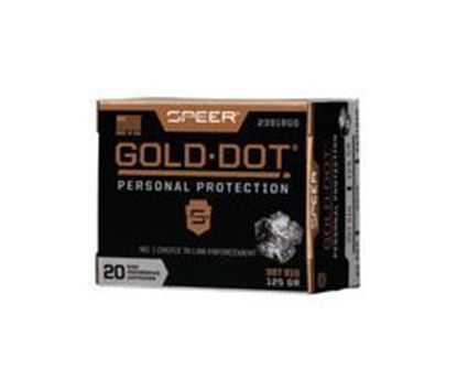 Picture of Speer 23918GD Gold Dot Personal Protection Handgun Ammo 357 SIG, GDHP, 125 Gr, 1350 fps, 20 Rnd, Boxed