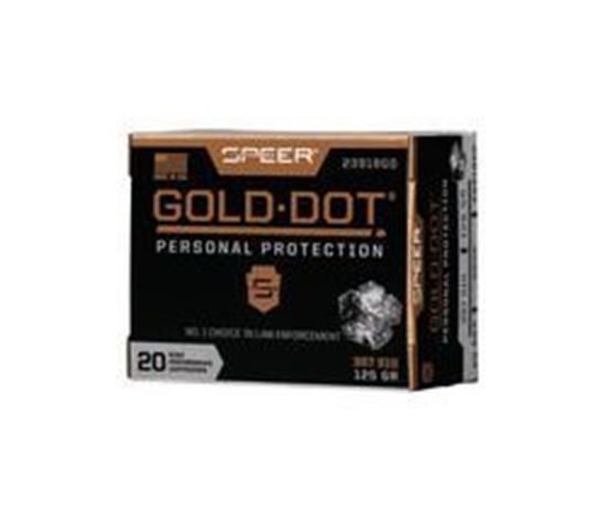 Picture of Speer 23918GD Gold Dot Personal Protection Handgun Ammo 357 SIG, GDHP, 125 Gr, 1350 fps, 20 Rnd, Boxed