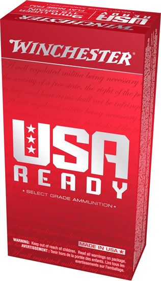 Picture of Winchester RED9 USA Ready Pistol Ammo 9mm, FMJ-FN, 115 Gr, 1190 fps, 50 Rnd, Boxed