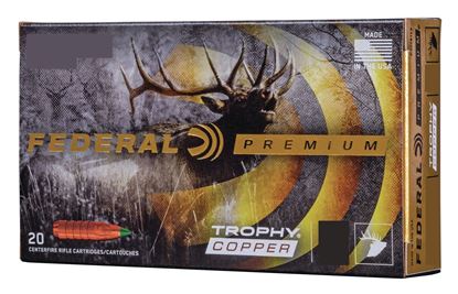 Picture of Federal P223TC1 Premium Trophy Copper Rifle Ammo, 223 REM, T-Copper, 55 Grain, 3240fps, 20, Boxed