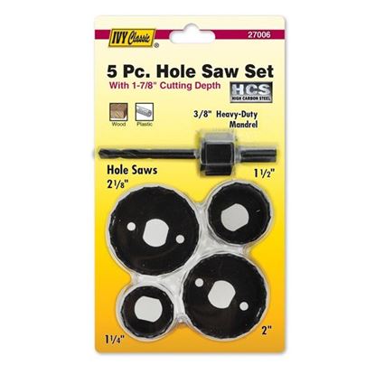 Picture of 5 Pc.  Hole Saw Set - Carbon Steel   