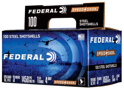 Picture of Federal WF142100 2 Speed Shok Shotshell, 12 Ga, 3", 1-1/4oz., #2, 100 Pack