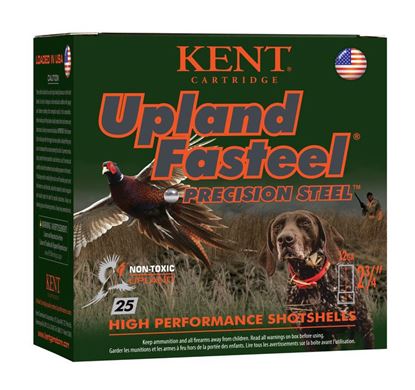 Picture of Kent K122US28-6 Fasteel Precision Steel Upland Shotshell 12 GA, 2-3/4 in, No. 6, 1oz, Max Dr, 1450 fps, 25 Rnd per Box