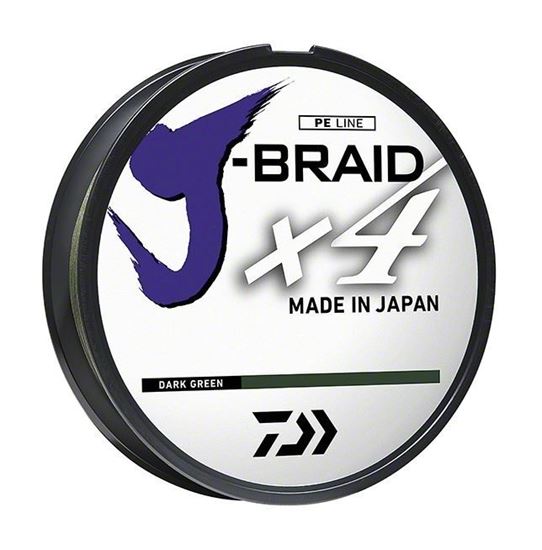 Picture of Daiwa JB4U6-150DG J-Braid x4 4 Strand Braided Line 6lb 150yd Filler Spool Dark Green