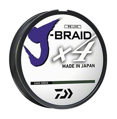 Picture of Daiwa JB4U8-150DG J-Braid x4 4 Strand Braided Line 8lb 150yd Filler Spool Dark Green