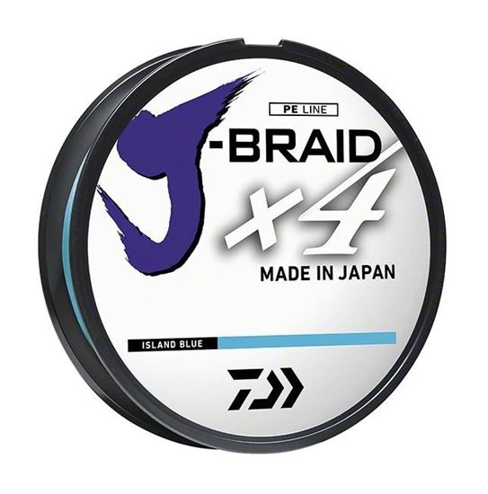 Picture of Daiwa JB4U10-150IB J-Braid x4 4 Strand Braided Line 10lb 150yd Filler Spool Island Blue