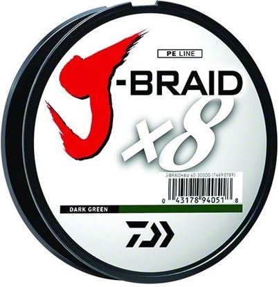 Picture of Daiwa JB8U30-300CH J-Braid x8 8 Strand Braided Line 30lb 300M Filler Spool Chartreuse