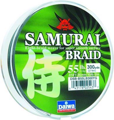 Picture of Daiwa DSB-B55LB300YG Samurai Braided Line 55lb 300yd Filler Spool Green