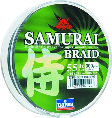 Picture of Daiwa DSB-B55LB150YG Samurai Braided Line 55lb 150yd Filler Spool Green
