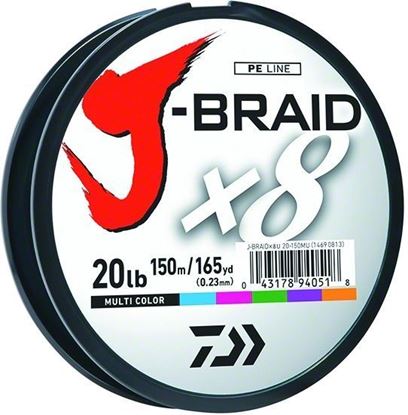 Picture of Daiwa JB8U40-300MU J-Braid x8 8 Strand Braided Line 40lb 300M Filler Spool Multicolor