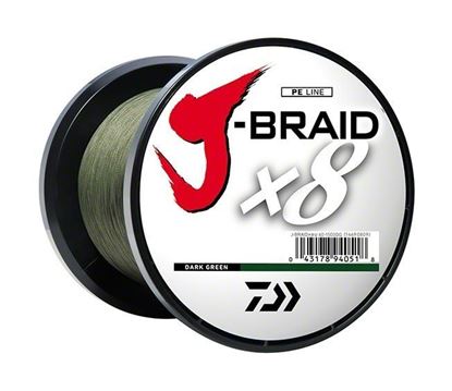 Picture of Daiwa JB8U30-3000DG J-Braid x8 8 Strand Braided Line 30lb 3000M Bulk Spool Dark Green