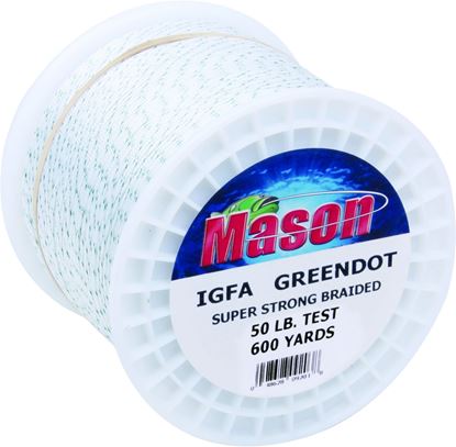Picture of Mason 6GD-50 IGFA Green Dot Braided Line 50lb 600yd Dacron