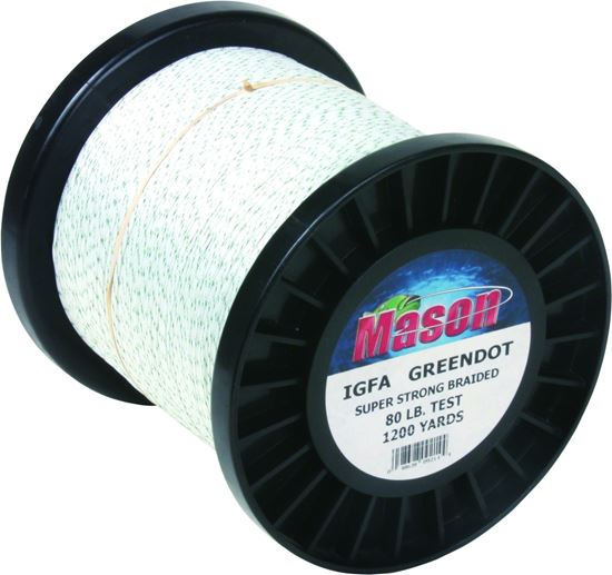 Picture of Mason 12GD-80 IGFA Green Dot Braided Line 80lb 1200yd Dacron