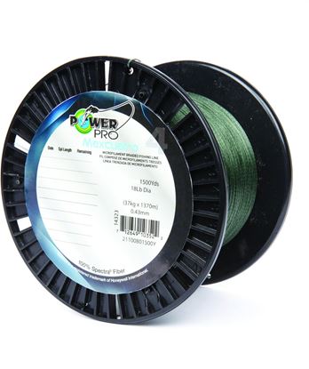 Picture of Power Pro 33401001500E MaxCuatro Spectra HT Braided Fishing Line 100lb 1500yd Moss Green