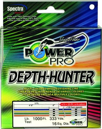 Picture of Power Pro 21100500333J Depth-Hunter Braided Fishing Line Metered 50lb 1000ft 333yd Multi-Colored