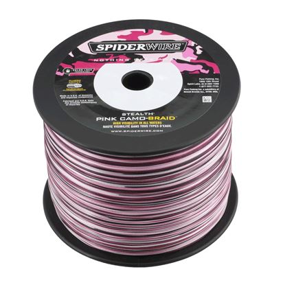 Picture of Spiderwire SS20PC-3000 Stealth Pink Camo Braid 20lb test 3000yd bulk spool