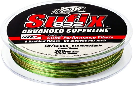 Picture of Sufix 660-130CA 832 Advanced Superline Braid 30lb 300yd Camo Boxed