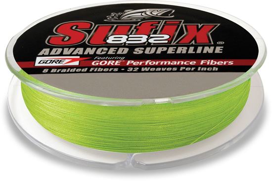 Picture of Sufix 660-006L 832 Advanced Superline Braid 6lb 150yd Neon Lime Boxed