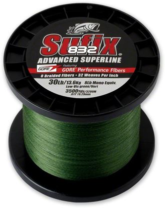 Picture of Sufix 660-465G 832 Advanced Superline Braid 65lb 3500yd Lo-Vis Green Boxed