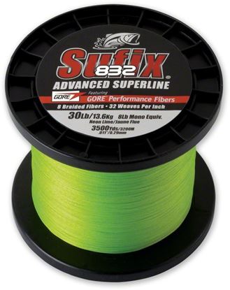 Picture of Sufix 660-480L 832 Advanced Superline Braid 80lb 3500yd Neon Lime Boxed