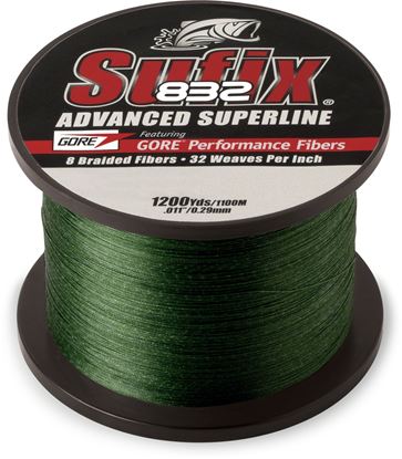 Picture of Sufix 660-315G 832 Advanced Superline Braid 15lb 1200yd Lo-Vis Green Boxed