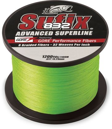 Picture of Sufix 660-315L 832 Advanced Superline Braid 15lb 1200yd Neon Lime Boxed