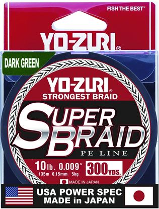 Picture of Yo-Zuri YZ SB 10LB DG 300YD SuperBraid Line 10lb 300yd Dark Green Boxed