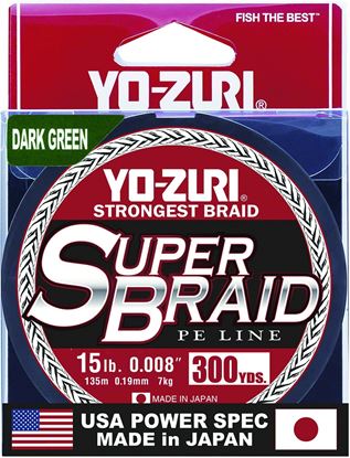 Picture of Yo-Zuri YZ SB 15LB DG 300YD SuperBraid Line 15lb 300yd Dark Green Boxed