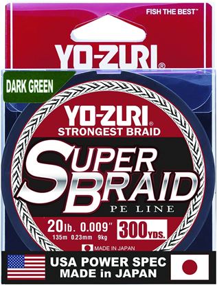 Picture of Yo-Zuri YZ SB 20LB DG 300YD SuperBraid Line 20lb 300yd Dark Green Boxed