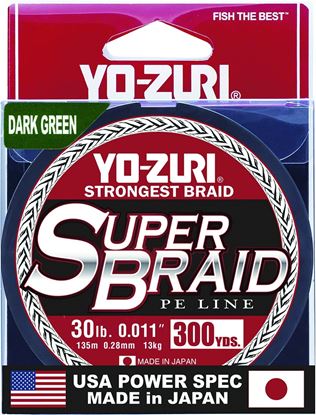 Picture of Yo-Zuri YZ SB 30LB DG 300YD SuperBraid Line 30lb 300yd Dark Green Boxed