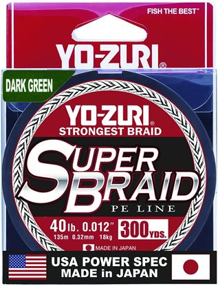 Picture of Yo-Zuri YZ SB 40LB DG 300YD SuperBraid Line 40lb 300yd Dark Green Boxed