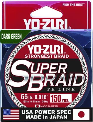 Picture of Yo-Zuri YZSB65LBDG150YD SuperBraid Line 65lb 150yd Green Boxed
