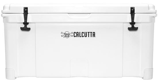 Picture of Calcutta CCG2-100 Renegade Cooler 100 Liter White w/Removeable Tray, Divider & LED Drain Plug, EZ-Lift Rope Handles, 38.6"Lx19"Wx19.1"H