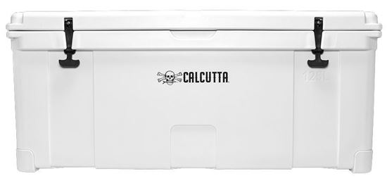 Picture of Calcutta CCG2-125 Renegade Cooler 125 Liter White w/Removeable Tray, Divider & LED Drain Plug, EZ-Lift Rope Handles, 45.1"Lx 19.2"Wx19.7"H