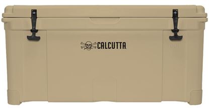 Picture of Calcutta CCTG2-100 Renegade Cooler 100 Liter Tan w/Removeable Tray, Divider & LED Drain Plug, EZ-Lift Rope Handles, 38.6"Lx19"Wx19.1"H