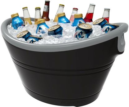 Picture of Igloo 49453 Party Bucket, 20 Qt., Black/Silver,