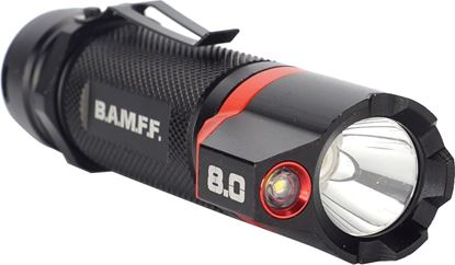 Picture of STKR 00341 BAMFF 8.0 Tactical Flashlight, 18650 Li-Ion battery, USB recharging kit, AAA cartridge, 800 Lumens