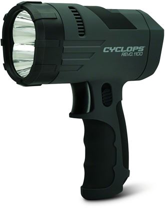 Picture of Cyclops CYC-X1100H Revo Rechargeable Handheld Spotlight, 1100 Lumen, 2-Luxeon LED's, Black