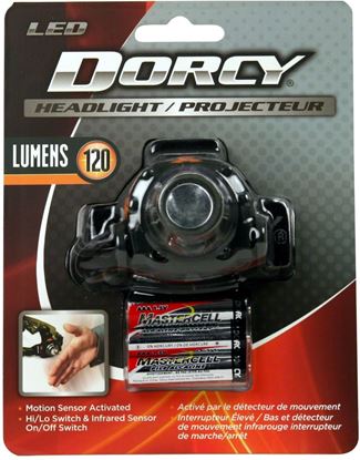 Picture of Dorcy 41-2104 120 Lumen Motion Sensor Headlight, Motion Sensor Mode, Lightweight and Compact