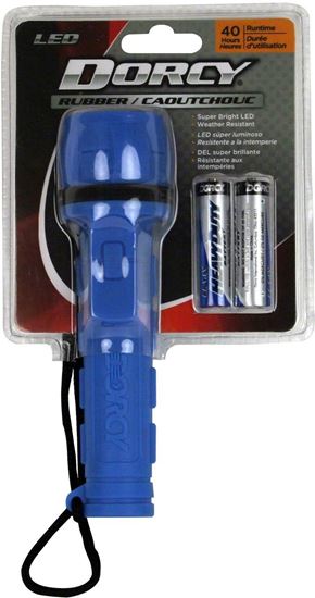 Picture of Dorcy 41-2959 LED Rubber Flashlight, Rubber Construction, Lanyand, Weather Resistant