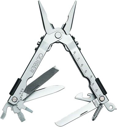 Picture of Gerber 07530 MP600 Needlenose Multi Tool, 15 Locking Implements, One Hand Opening, Stainless Steel, Nylon Sheath, Clam