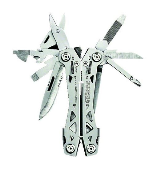 Picture of Gerber 31-003345 Suspension NXT multi tool, spring loaded, 15 functions, locking tools, thin, light, compact design, pocket clip, clam